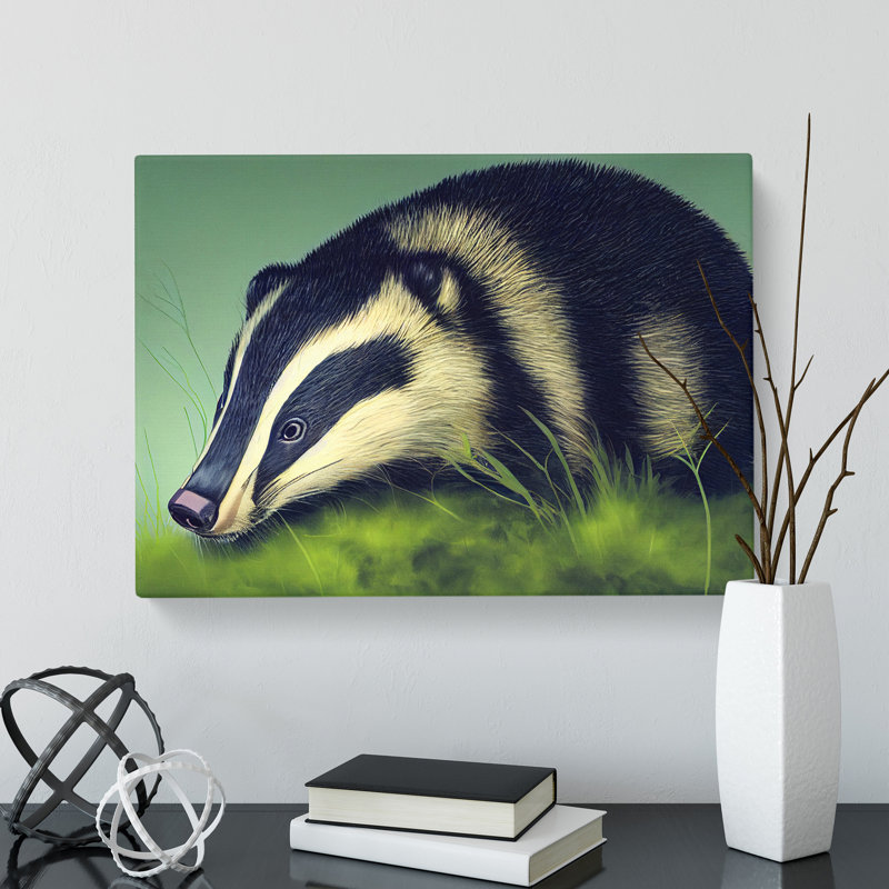 View Of A Badger - Wrapped Canvas, 40cm H x 60cm W x 3cm D