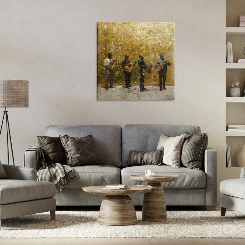 Toile «Golden Era», conception par Marta Wiley, H 30 po x l 30 po