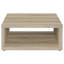 Table basse carrée 35,5 pouces de style cubique rustique aspect bois vieilli beige clair