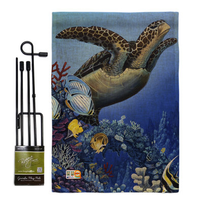 Double Sided 18.5'' H x 13'' W Polyester Animal Flag Set