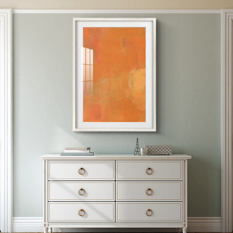 Almon Abstract I -Framed Print, 25.5" H x 17.5" W, White