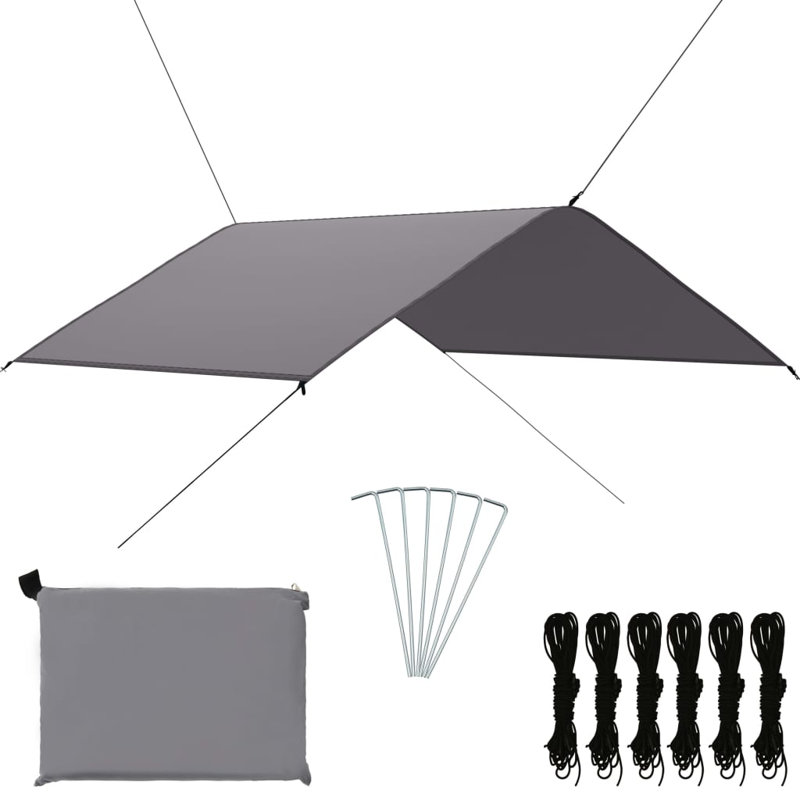 Erenay 2.85m x 3m Rectangular Shade Sail, Grey