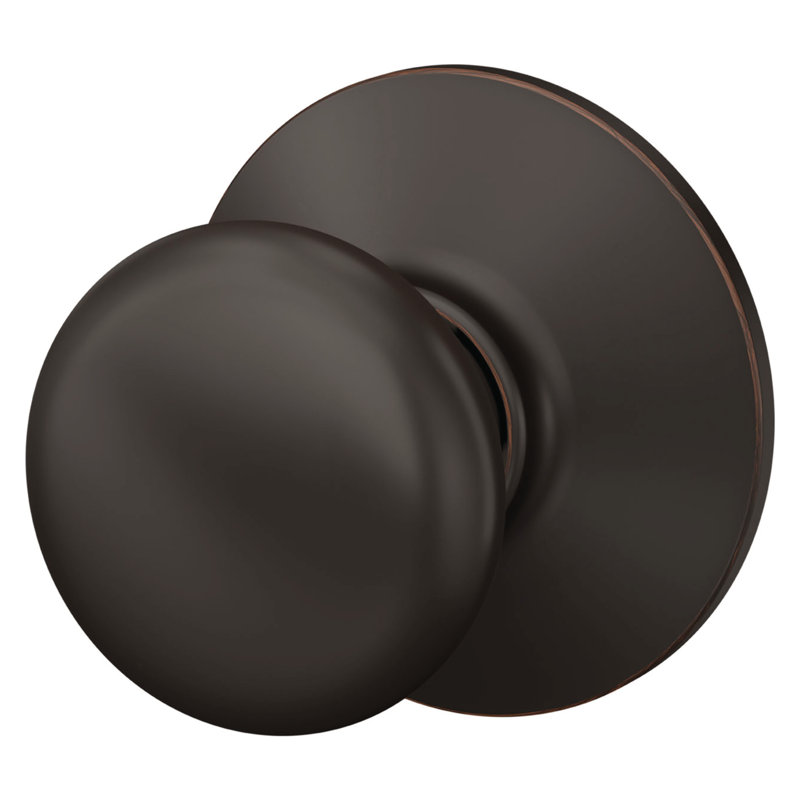 Plymouth Passage (Hall & Closet) Round Knob, Aged Bronze