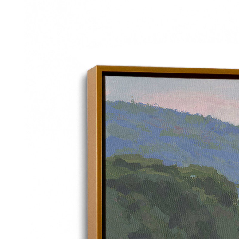 «Connecticut Valley Mountain Range» par Stephen Calcasola, reproduction d'art sur toile, H 12 po x l 16 po, Doré