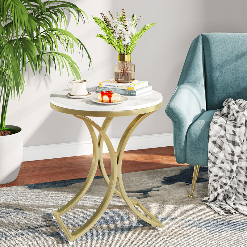 Round End Table Modern Small Coffee Table(Set of 2)