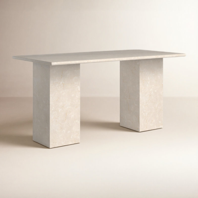 Arum Marble Writing Desk, Cream