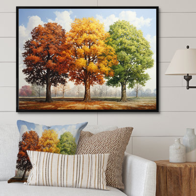" Orange Yellow Maple Tree Seasonal Tapestry II "