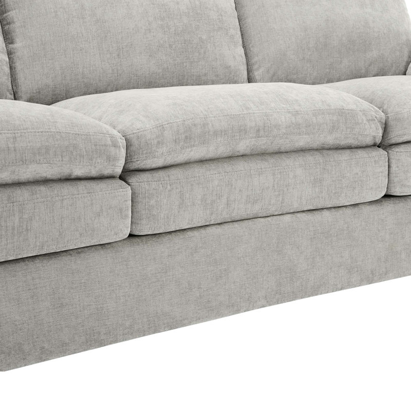 Fauteuil rembourré 31,9 "surdimensionné et confortable, Gris clair