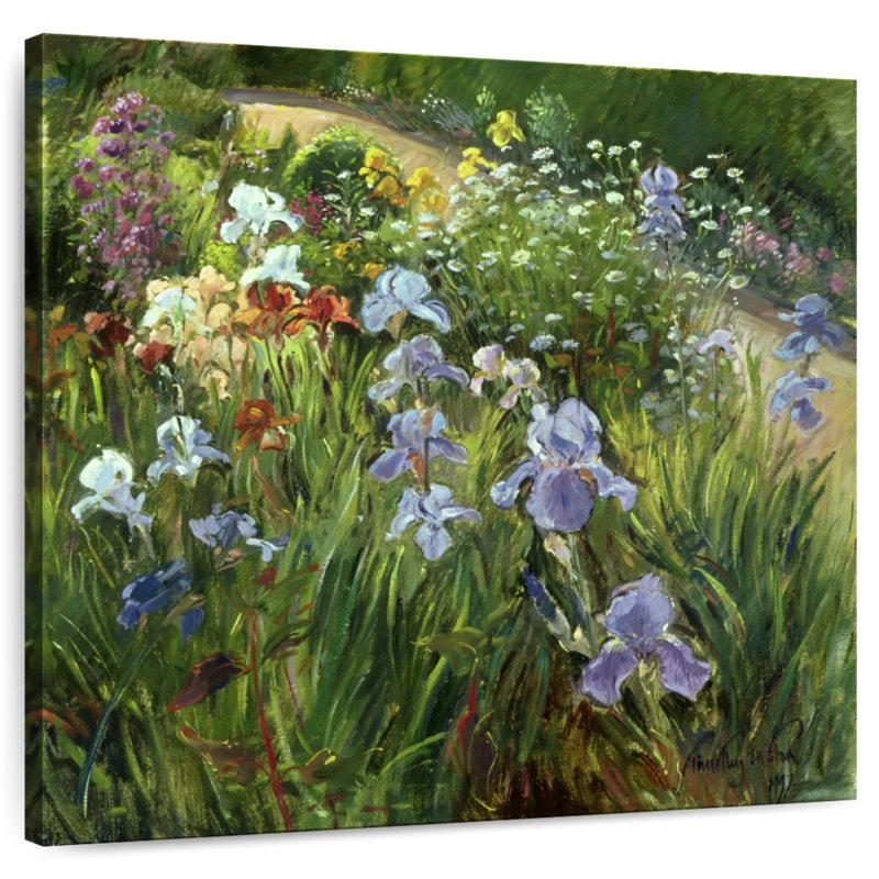 Harnek Irises And Oxeye Daisies, 20" H x 20" W