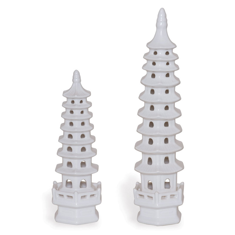 2 Piece Pagoda Objects Set