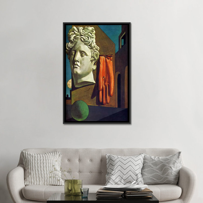« the chanson of love » par reproduction d’art sur toile tendue Giorgio de Chirico, H 26 po x l 18 po x P 1,5 po