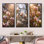 «Pink Magnolias Tree Field Bliss Photo», ensemble de 3 impressions d'art mural Magnolias