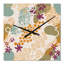 Fleurs, silhouettes et formes fluides - Horloge murale moderne-351939112