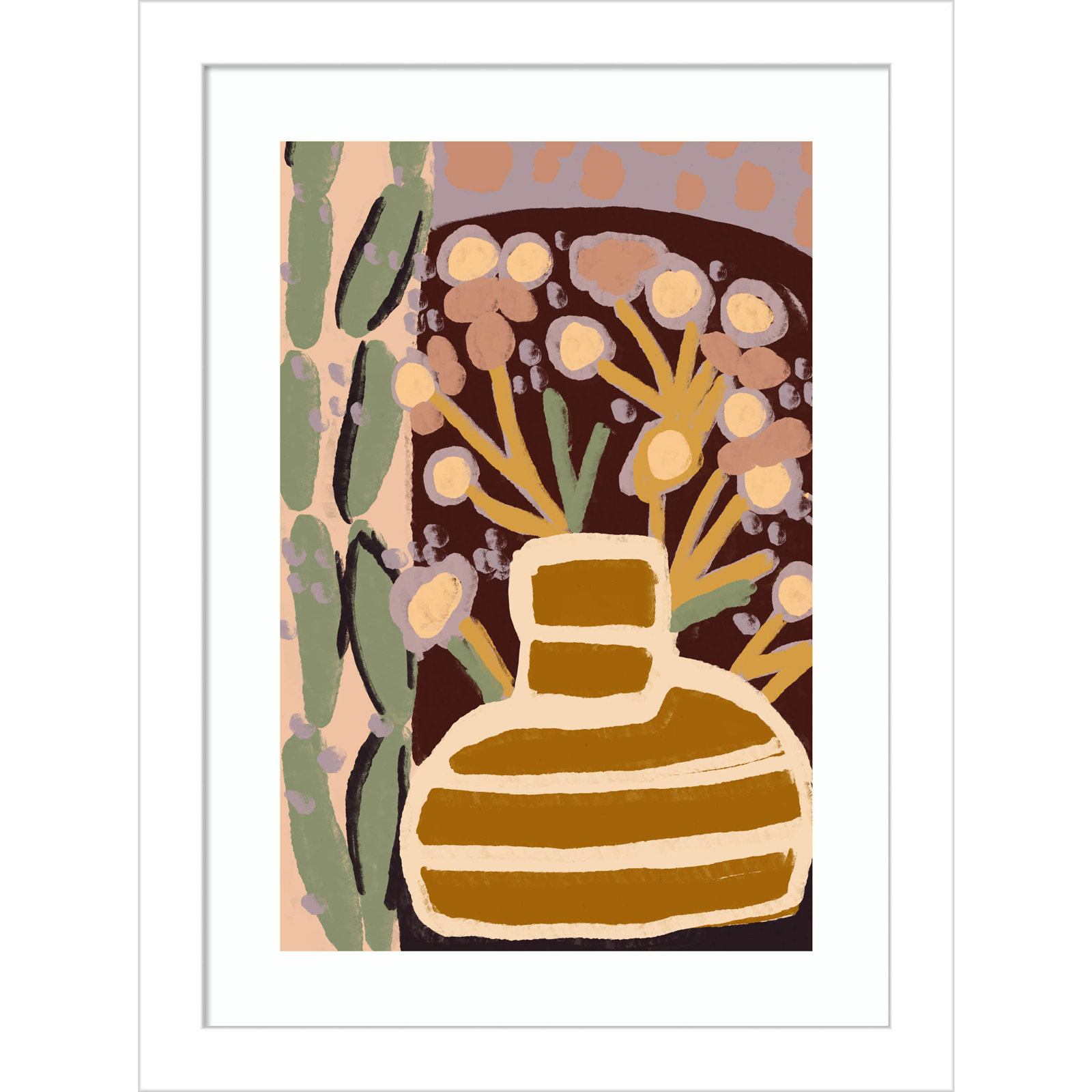 Galya "Pastel Impression" Print by Treechild, White Framed, 13" H x 10" W