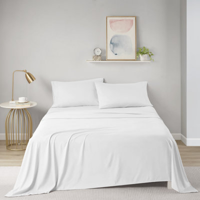 Intelligent Design White All Season Soft Touch 4-Piece King Sheet Set
