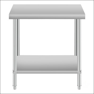 24''*18'' Stainless Steel Commercial Work Table For Durable And Efficient Kitchen Prep, Ideal For Restaurant And Home Use
