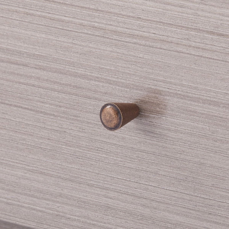Gavin Glass End Table, Taupe Gray