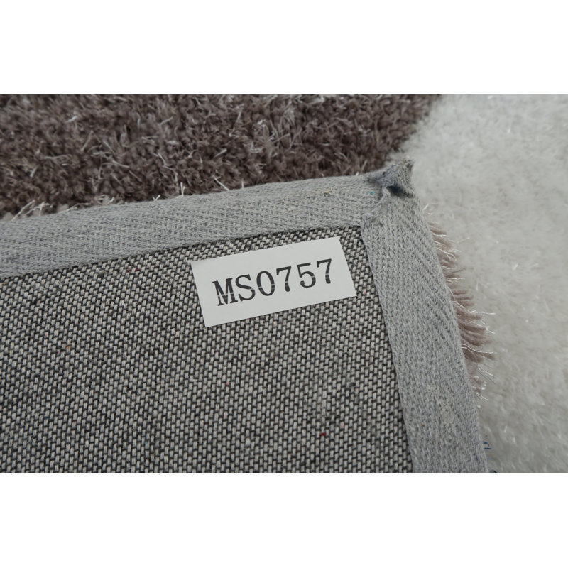 Thionville Shag Blue/Grey/White Shag Area Rug, Rectangle 8' x 10'
