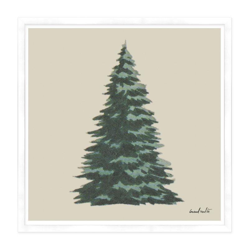 Fir Tree Print, White