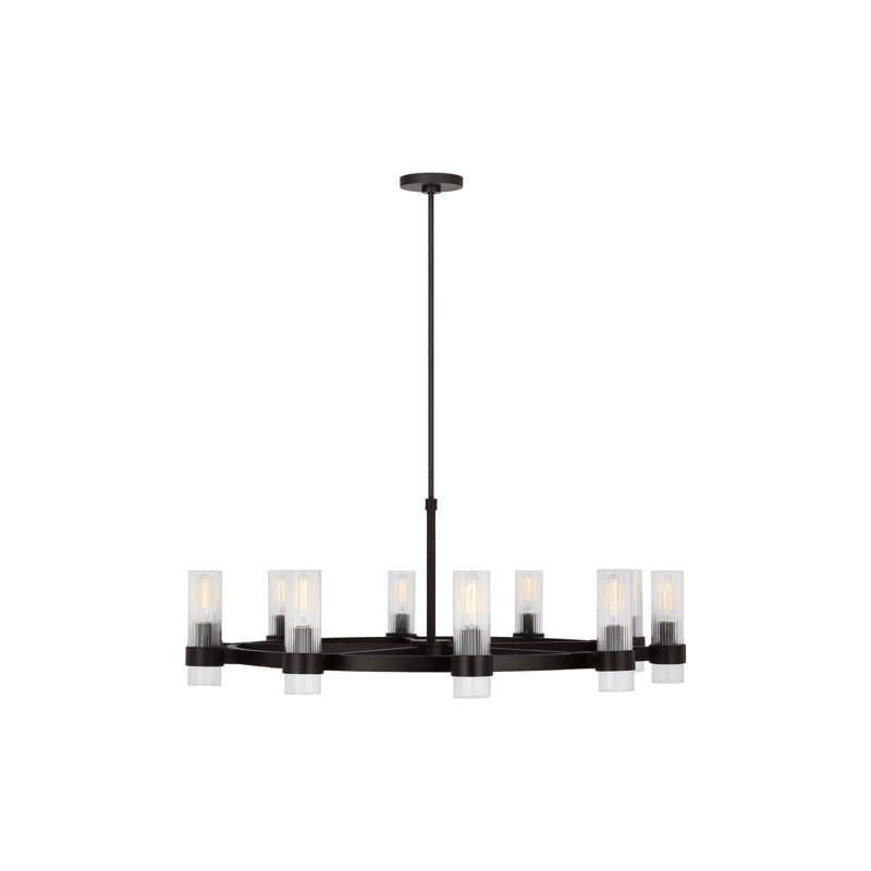 Geneva 10 - Light Chandelier, Aged Iron