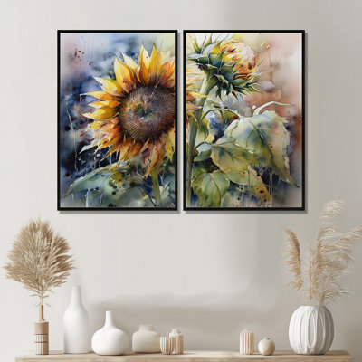Jaune tournesol symphonie IV - art mural traditionnel jaune