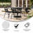 Nannie Commercial Patio Dining Set With Tempered Glass Top Table And 4 Chairs