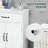 Modern Bathroom Cabinet, Bathroom Floor Cabinet with Doors, White