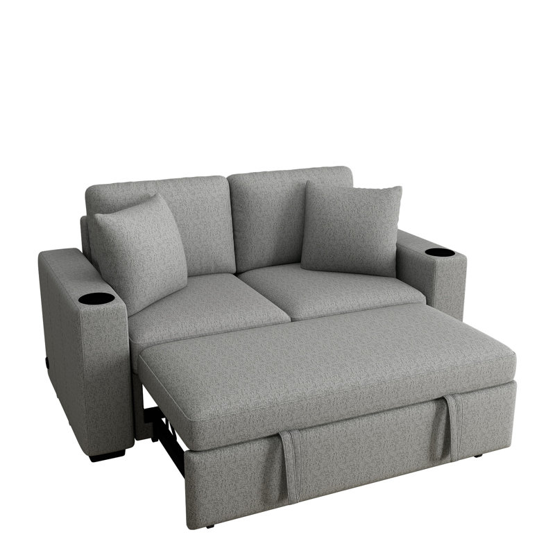 Canapé-lit 60,6 po, Gris