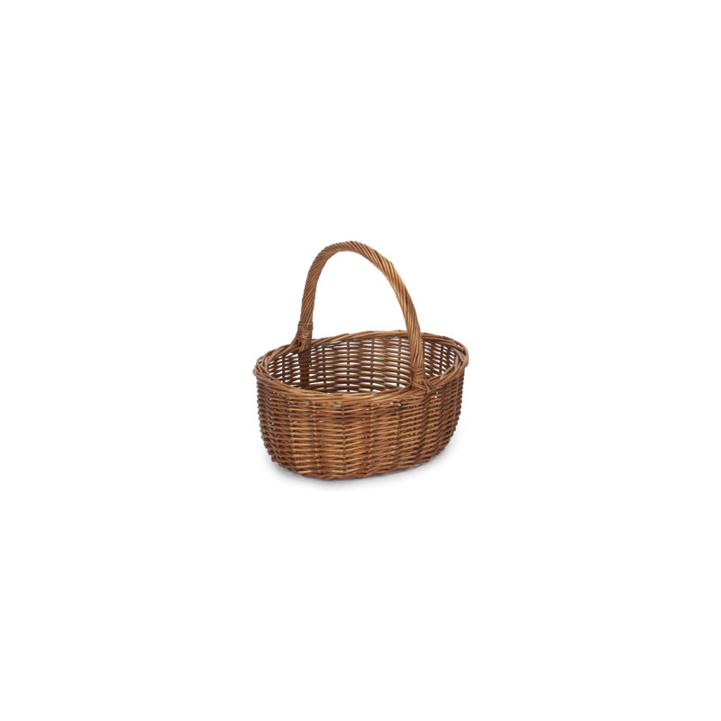 Wicker Oval Shopping Basket