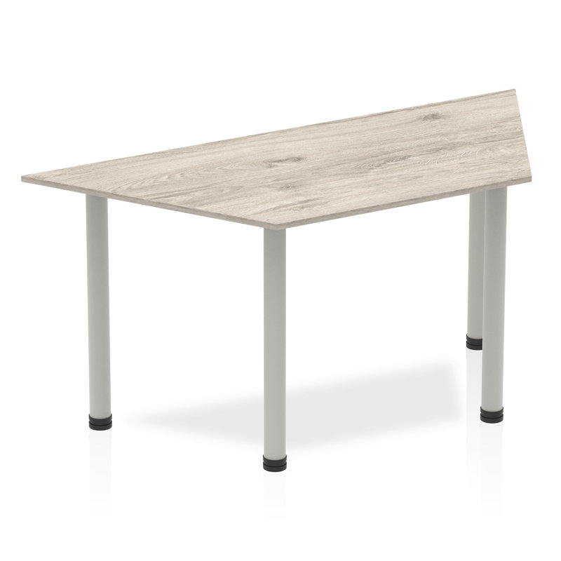 Kyvan 160cm Half-circle Conference Table, Grey Oak