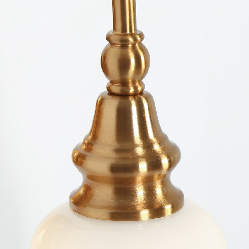 Applique murale en verre laiteux doré à intensité variable 1 lumière Cassiel, Gold