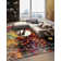 Corlenzo Abstract Orange/Pink/Blue/Yellow Area Rug