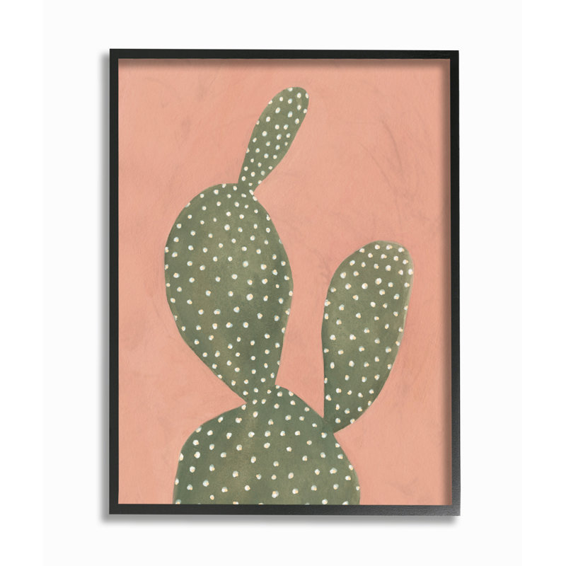 «Coral Cacti», impression, H 20 po x l 16 po, Giclée encadrée noir minuit