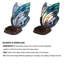 Lampe papillon de style Tiffany Rosalind Wheeler - Lampe de table ou de bureau en vitrail à DEL incluse - Décoration papillon colorée au look rétro