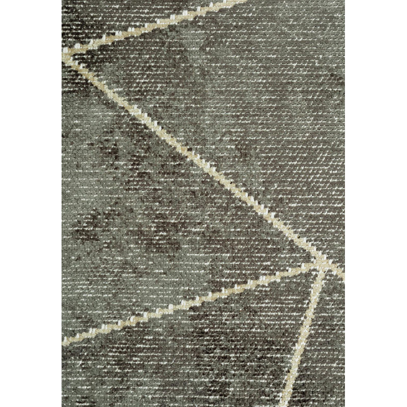 Rajuddin Geometric Hand Loom Indoor / Outdoor Area Rug, Rectangle 5'3" x 7'6"