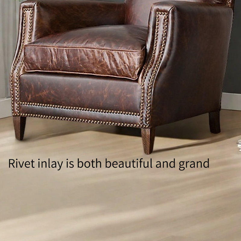Chaise décontractée en similicuir éponge minimaliste