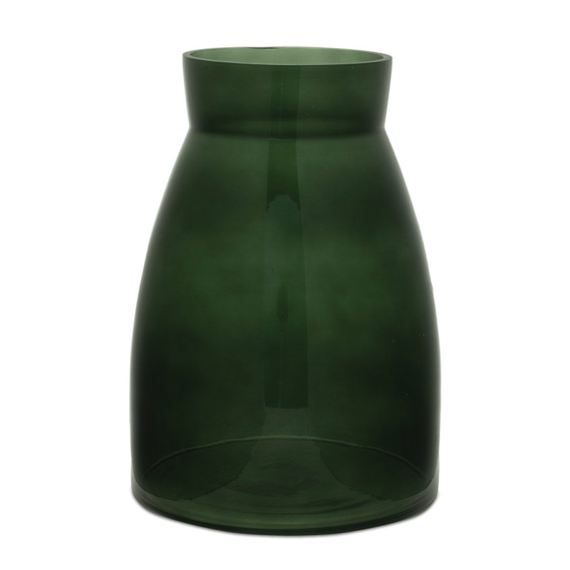 Vase en verre vert (ensemble de 2)