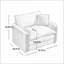 Canapé modulaire surdimensionné 3 pièces pour salon et chambre à coucher | Brun clair | Velours côtelé-1015720399