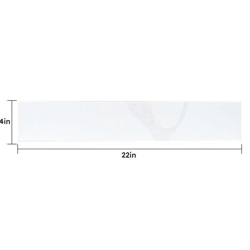 Dosseret latéral en quartz blanc de 22 pouces pour meuble-lavabo, non poreux, style contemporain de luxe, 22"