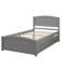 Structure de lit plateforme simple avec 2 tiroirs, sans sommier, gris-2125878454