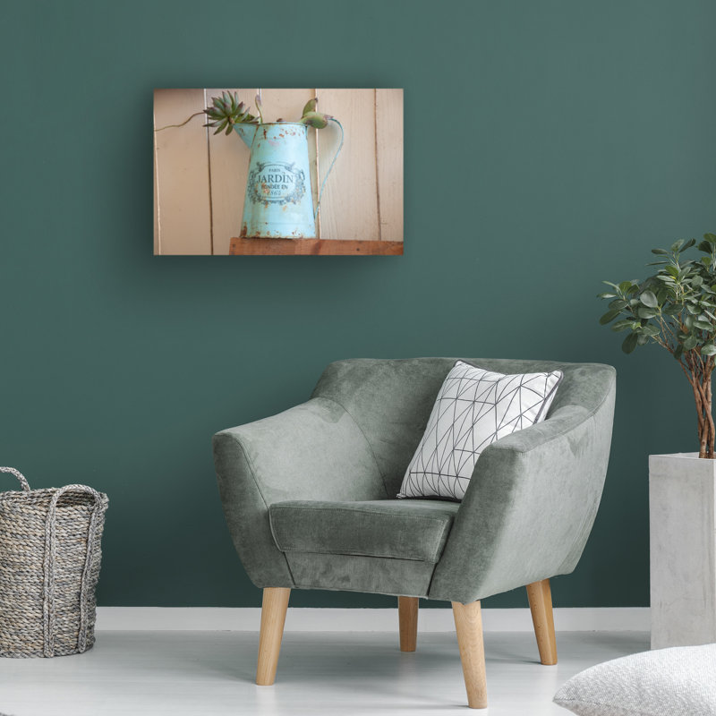 Arrosoir français moderne et contemporain sur toile, L 19 po x H 12 po