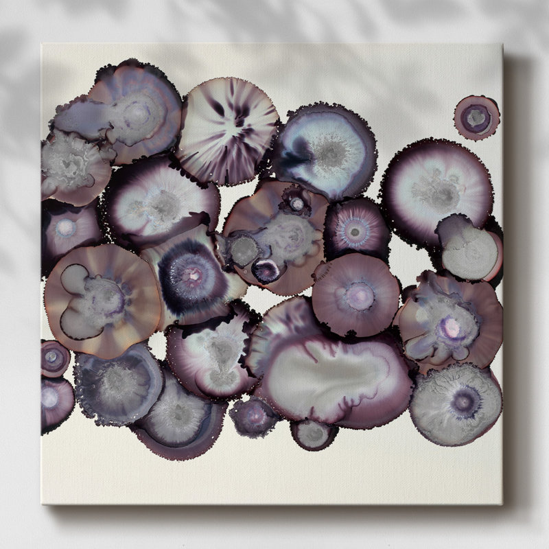 Toile tendue aubergine-galerie, H 24 po x l 24 po x P 1,5 po