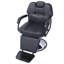 Fauteuil de coiffeur hydraulique tout usage pour salon de coiffure et barbier, similicuir noir
