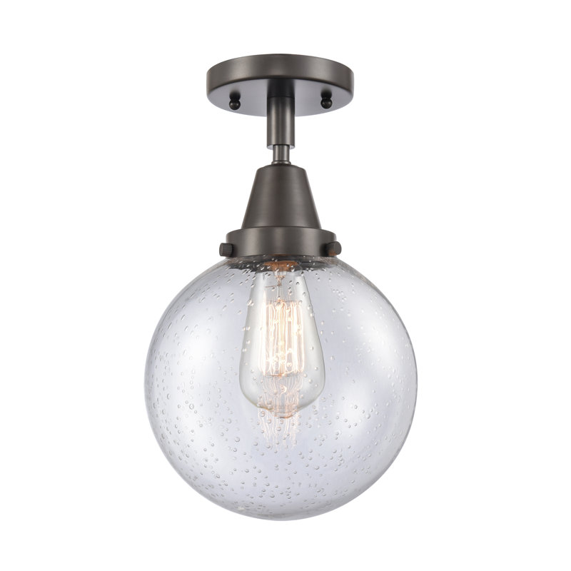 Plafonnier encastré en verre Alfonsa, Ampoule non incluse, Oui, Bronze huilé