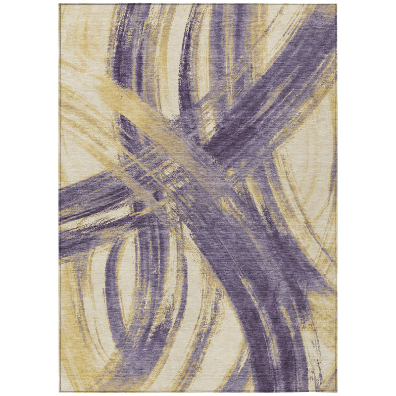 Machine Washable Indoor/Outdoor Lockway ACN2421 Abstract Rug, Rectangle 10' x 14'