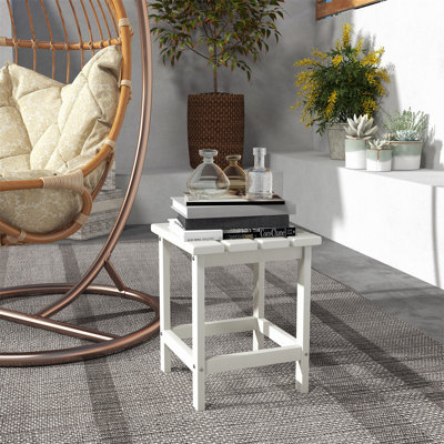 Table de bout carrée pour patio, résistante aux intempéries 15 po