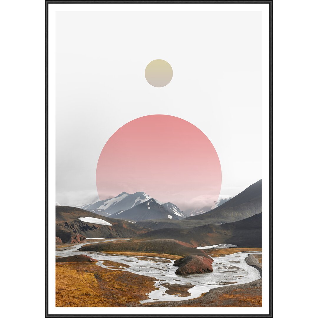 Gerahmtes Poster „Sunset“, Grafikdruck