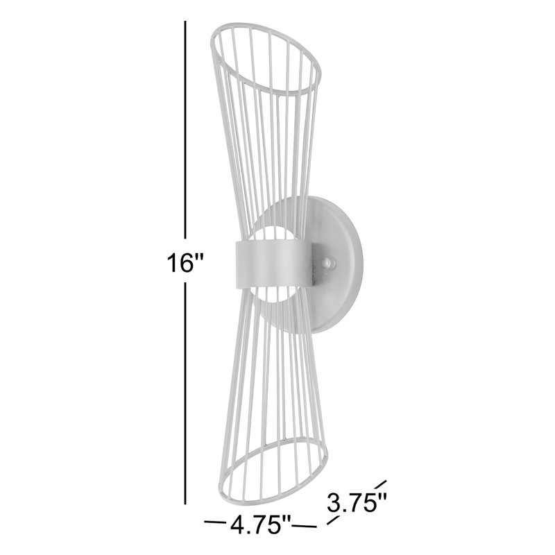 Gazania 1-Light Steel LED Wallchiere with Dimmable Function, Black