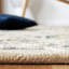 Tapis floral beige / gris en laine / coton touffeté à la main Trace-938350632