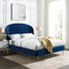 Grand lit plateforme en velours performance Mira-142885251